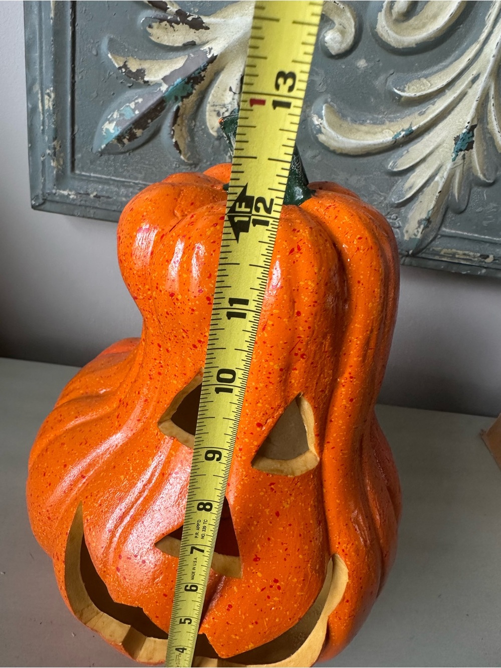 Vintage long face jack o lantern light Halloween - Picture 5 of 7